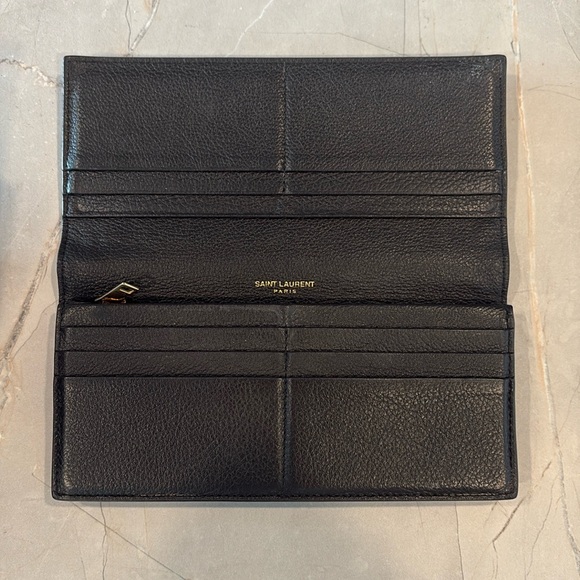 Authentic YSL Saint Laurent Tiny Cassandre at Wallet in Grained Leather - Picture 2 of 6